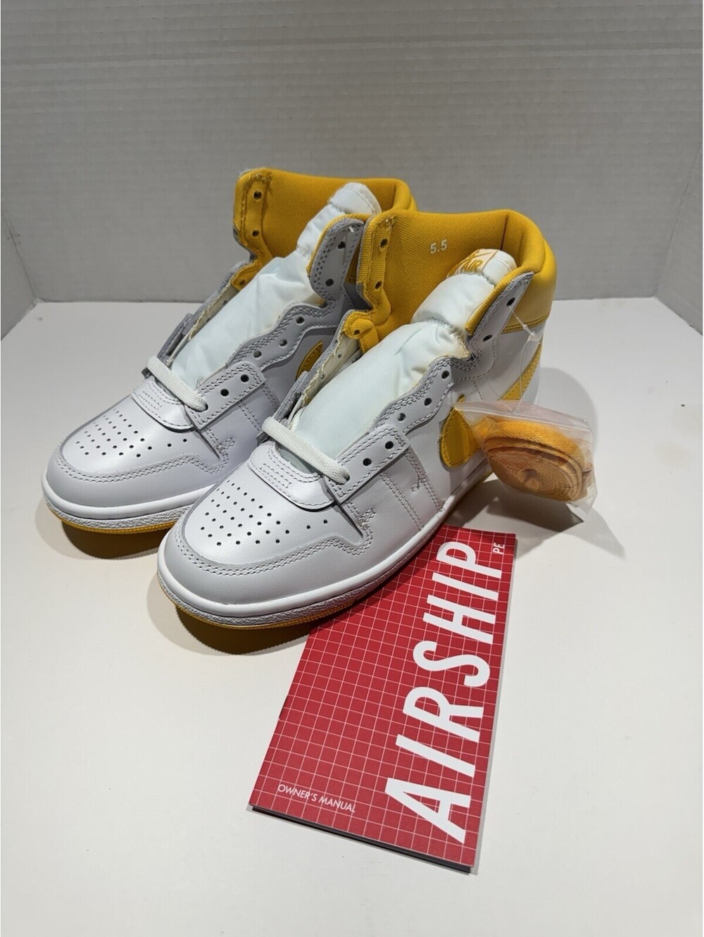 Jordan Air Ship PE SP University Gold Sneakers Size 5.5 Brand New In Box!